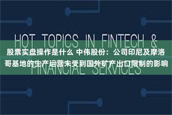 股票实盘操作是什么 中伟股份：公司印尼及摩洛哥基地的生产运营未受到国外矿产出口限制的影响