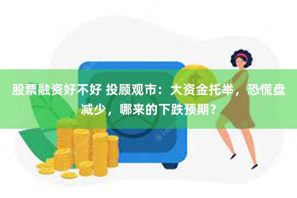 股票融资好不好 投顾观市：大资金托举，恐慌盘减少，哪来的下跌预期？