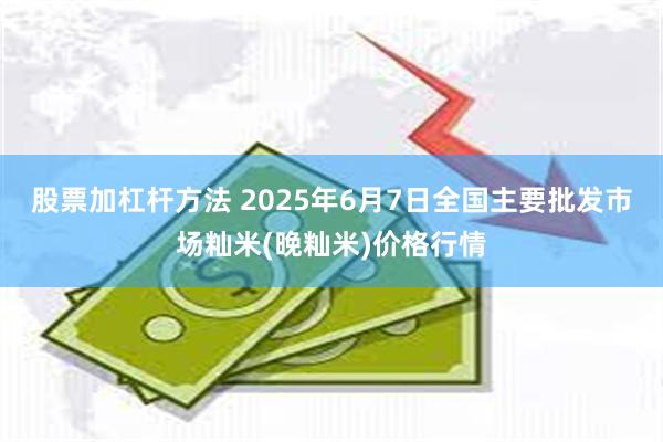 股票加杠杆方法 2025年6月7日全国主要批发市场籼米(晚籼米)价格行情