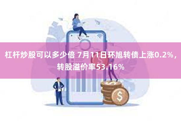 杠杆炒股可以多少倍 7月11日环旭转债上涨0.2%，转股溢价率53.16%