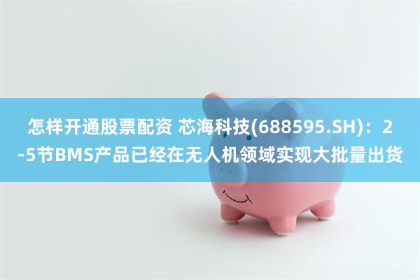 怎样开通股票配资 芯海科技(688595.SH)：2-5节BMS产品已经在无人机领域实现大批量出货