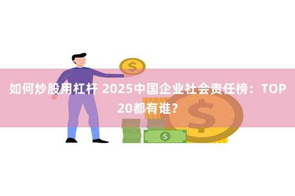 如何炒股用杠杆 2025中国企业社会责任榜：TOP20都有谁？