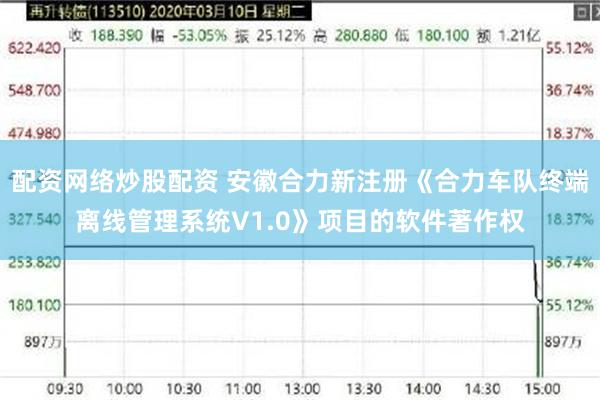 配资网络炒股配资 安徽合力新注册《合力车队终端离线管理系统V1.0》项目的软件著作权