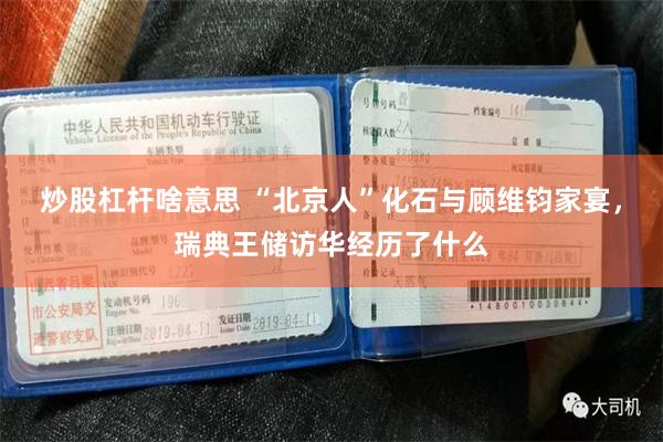 炒股杠杆啥意思 “北京人”化石与顾维钧家宴，瑞典王储访华经历了什么