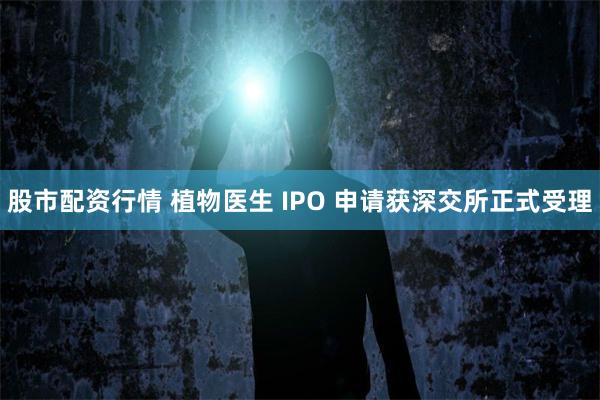 股市配资行情 植物医生 IPO 申请获深交所正式受理
