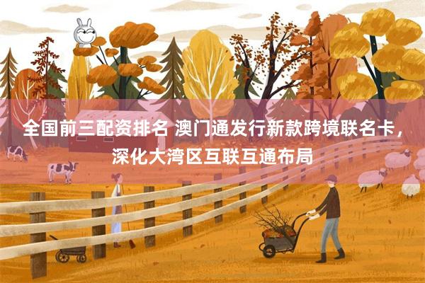 全国前三配资排名 澳门通发行新款跨境联名卡，深化大湾区互联互通布局