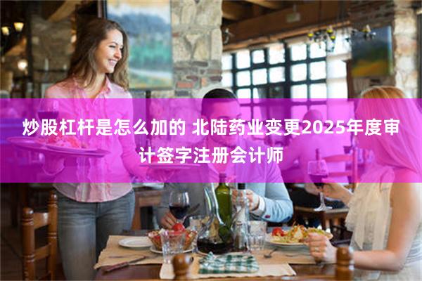 炒股杠杆是怎么加的 北陆药业变更2025年度审计签字注册会计师