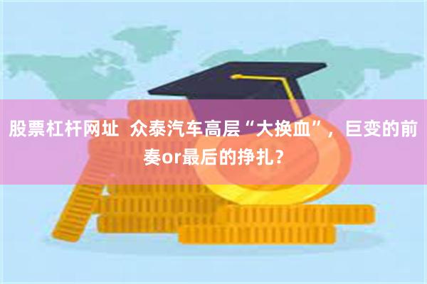 股票杠杆网址  众泰汽车高层“大换血”，巨变的前奏or最后的挣扎？