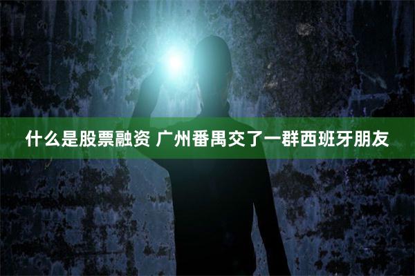 什么是股票融资 广州番禺交了一群西班牙朋友