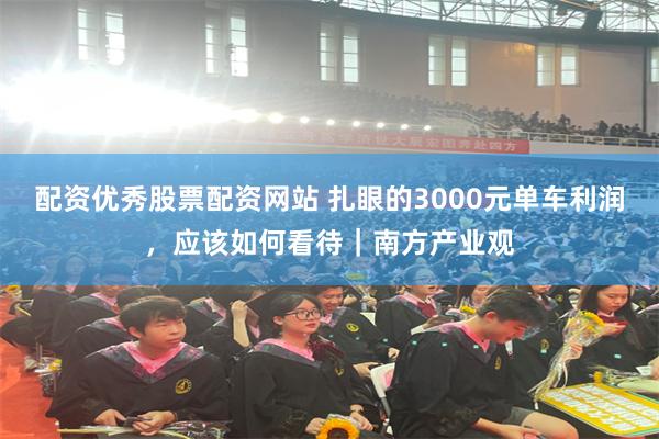 配资优秀股票配资网站 扎眼的3000元单车利润,应该如何看待|南方产业观