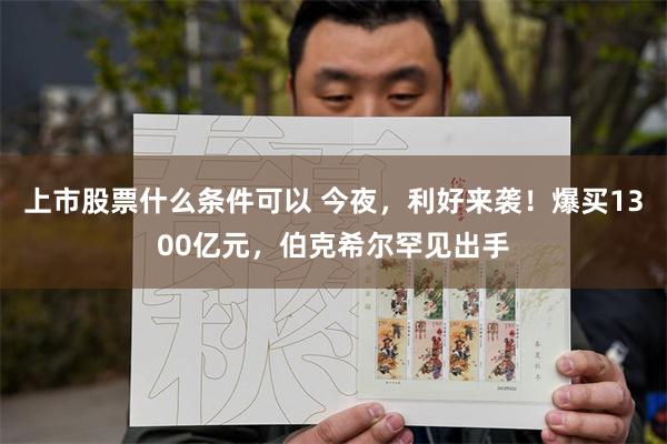 上市股票什么条件可以 今夜，利好来袭！爆买1300亿元，伯克希尔罕见出手