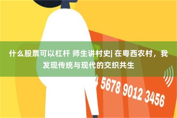 什么股票可以杠杆 师生讲村史| 在粤西农村，我发现传统与现代的交织共生