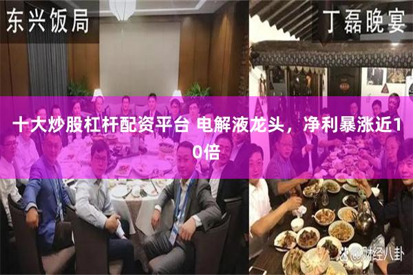 十大炒股杠杆配资平台 电解液龙头，净利暴涨近10倍