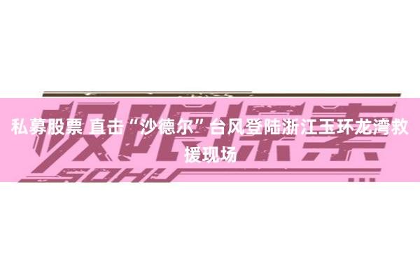 私募股票 直击“沙德尔”台风登陆浙江玉环龙湾救援现场