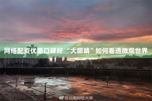 网络配资优惠口碑好 “大眼睛”如何看透微观世界