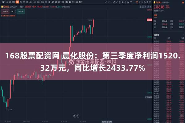 168股票配资网 晨化股份：第三季度净利润1520.32万元，同比增长2433.77%